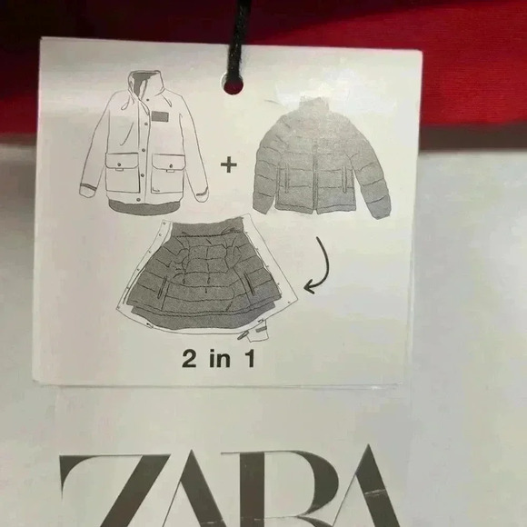 Zara Down Jacket Removal Inner Padded Insert with Recycled Feather 2 in 1 🪶 - Picture 9 of 11